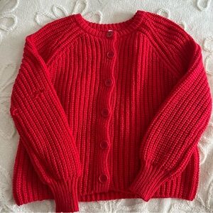 Amazon Red Women's Cardigan Sweater